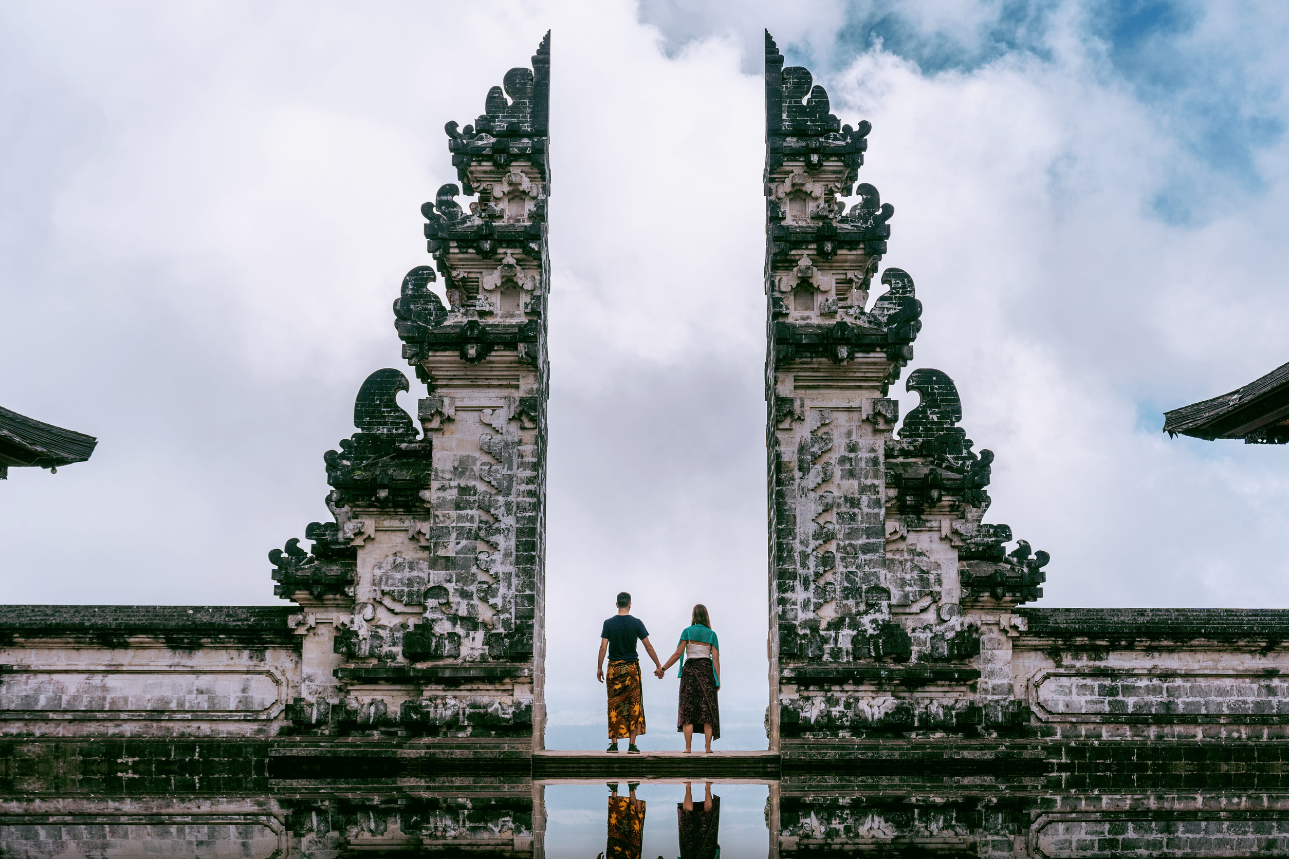 Couple Holding Hands Lempuyang Luhur Temple Bali