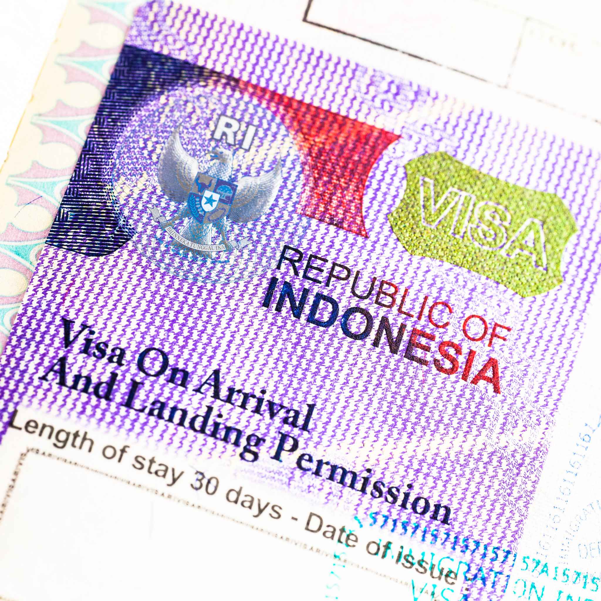 Indonesia Visa On Passport