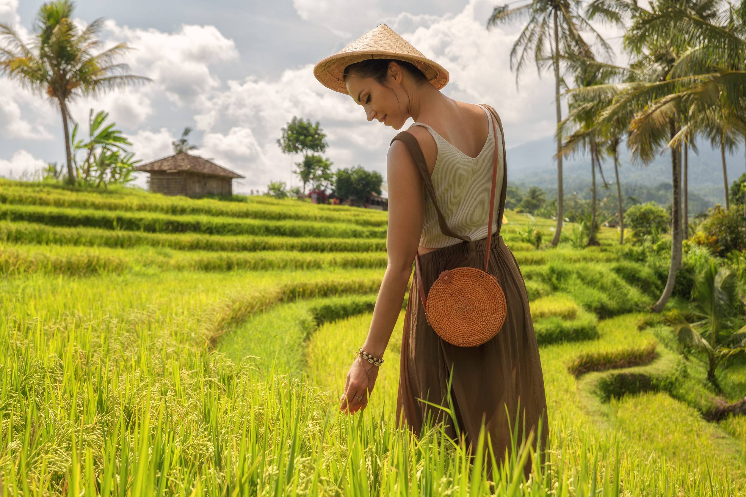 Woman At Jatiluwih Rice Terrace Bali
