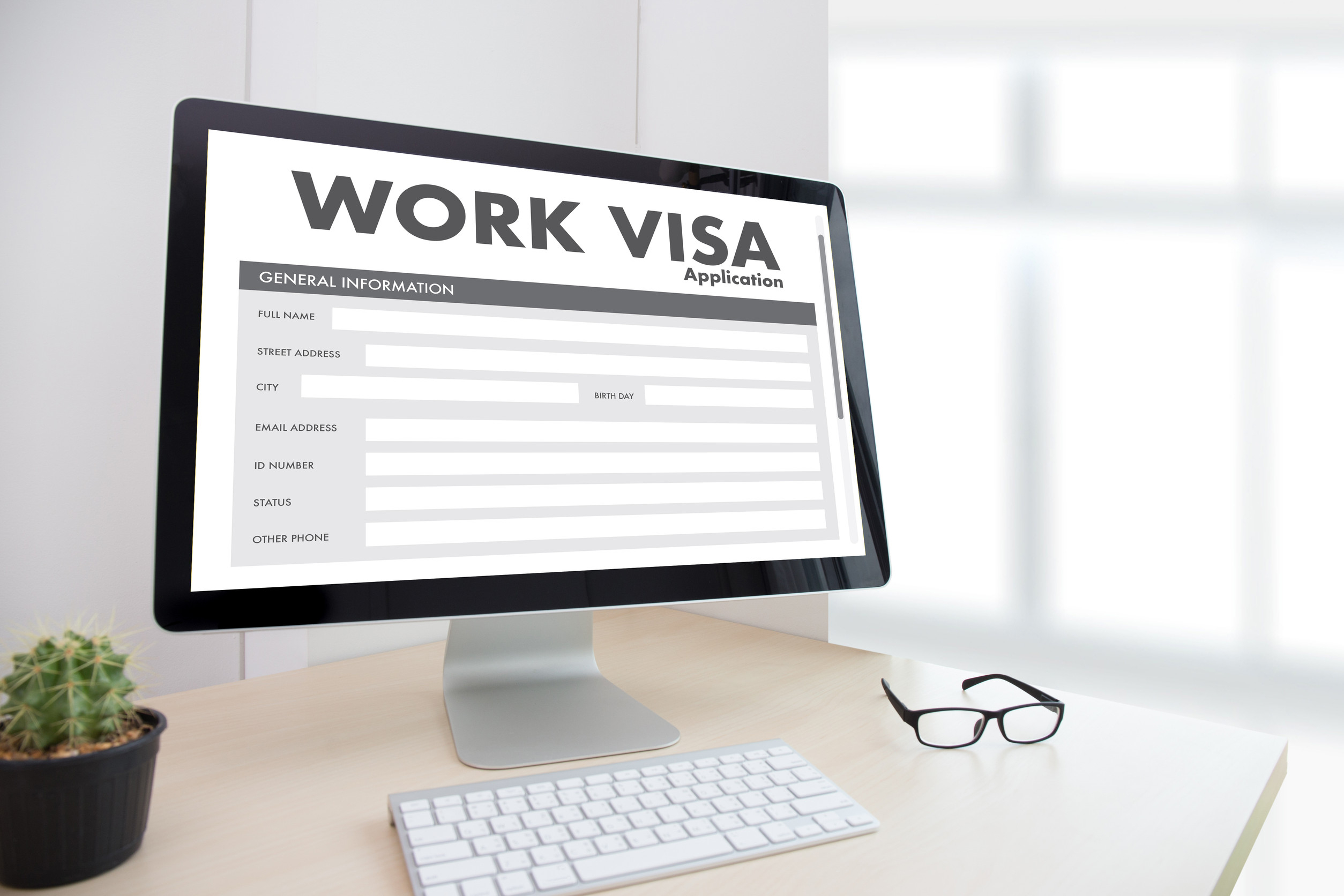 Work Visa Application Employment Recruitment To Work Businessman